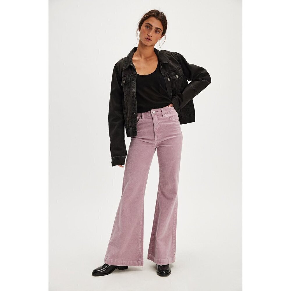 Rolla's East Coast Cord Flare Jeans Lavender Purple Womens Size 26